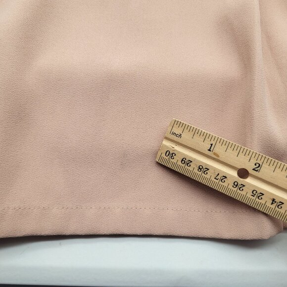 Ann Taylor Sleeveless Mock Neck Tank Blouse with Pleats SZ Small Pinkish Beige - Picture 10 of 10